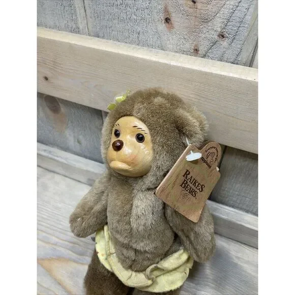 VINTAGE 1990 Raikes Bear Lisa Marie Baby Bear with Tag attached collectable - Picture 3 of 7